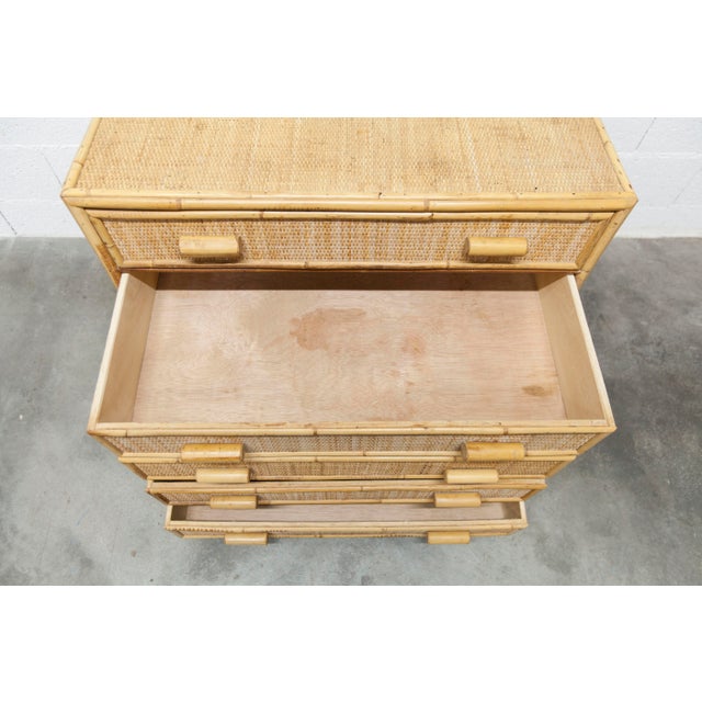 Vintage Rattan Chest of Drawers, 1970 For Sale - Image 15 of 17