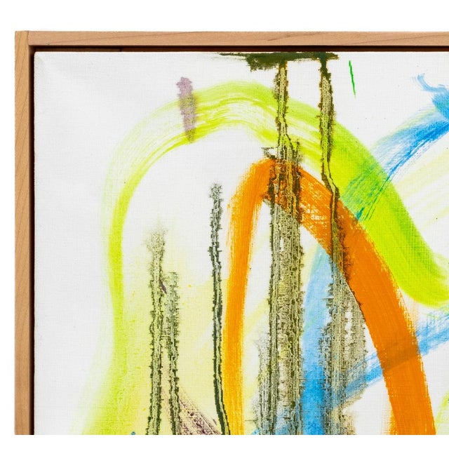 Robert O'Meara (American, XX-XXI), Abstract Composition in green, blue, and orange, Oil on Canvas, apparently unsigned,...