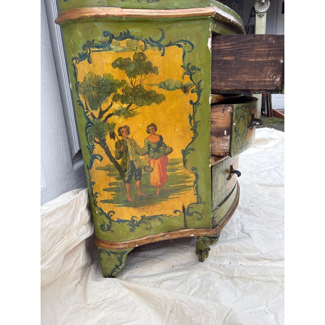 19th Century Paint Decorated Venetian Secretary' Bookcase For Sale - Image 12 of 13