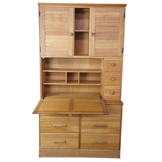 Brandt Ranch Oak Secretary Desk with Hutch 2947 Chairish