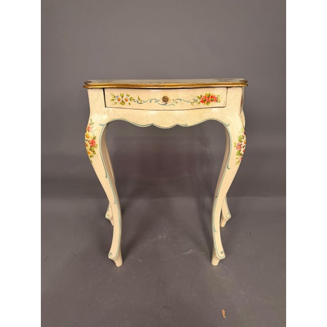 Italian Polychrome Side Table With Drawer, Early 20th Century For Sale - Image 14 of 18