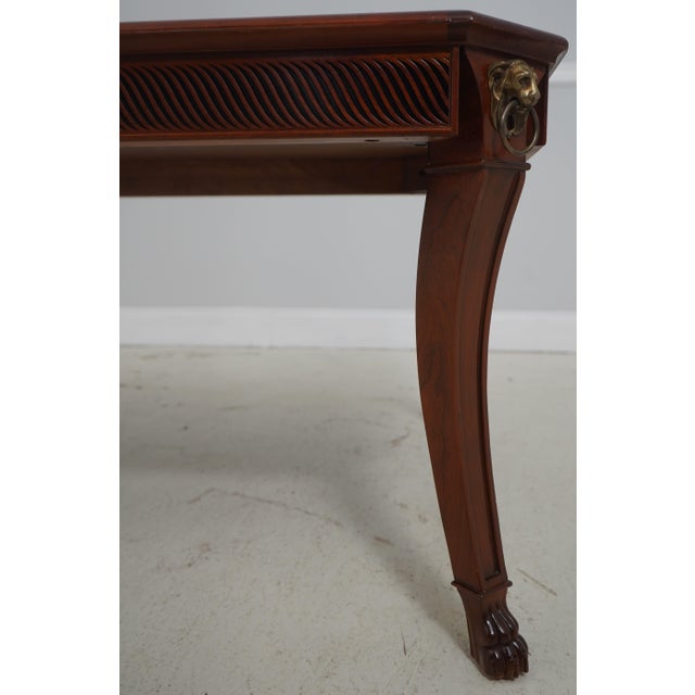 John Widdicomb John Widdicomb Neoclassical Inlaid Mahogany Cocktail Coffee Table For Sale - Image 4 of 13