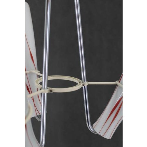 Silver Czechoslovakian Glass Chandelier, 1970s For Sale - Image 8 of 13