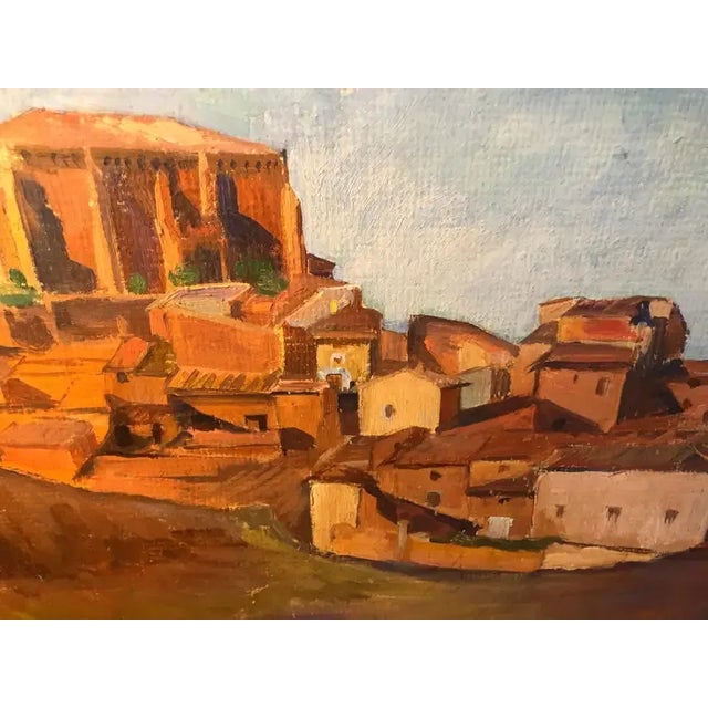Bronze Signed Painting of the Aragon Region in Spain C.1931 For Sale - Image 8 of 13
