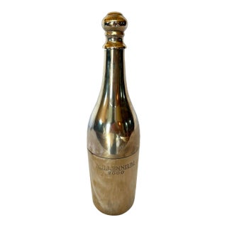 Early 21st Century Silver Plated Brass Champagne Chiller For Sale
