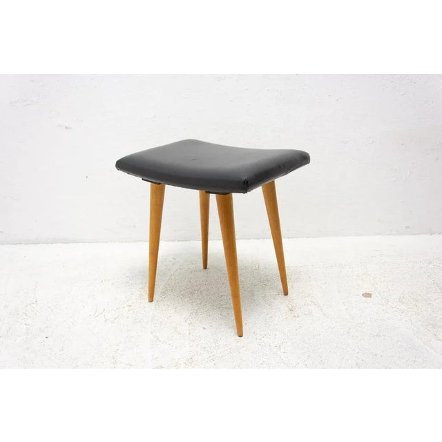 1970s Mid-Century Stool in Beech, 1970 For Sale - Image 5 of 11