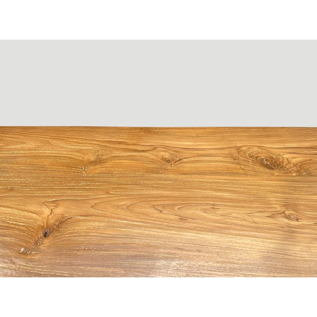 Wood Andrianna Shamaris Midcentury Couture Teak Wood Dining Table For Sale - Image 7 of 18