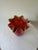 Vintage Red and Green Cased Glass Fazzoletto Handkerchief Vase, Murano Style, C. 1960s For Sale In New York - Image 6 of 6