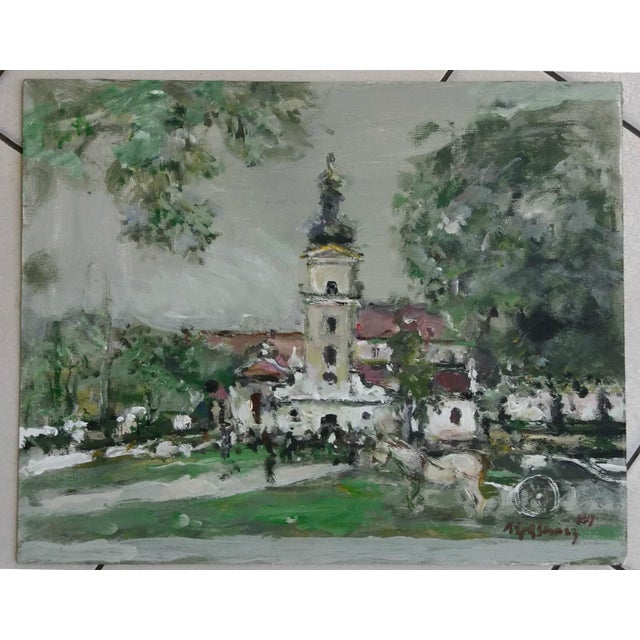 Magdalena Spasowicz, Zamosc, Oil & Acrylics on Cardboard For Sale - Image 4 of 5