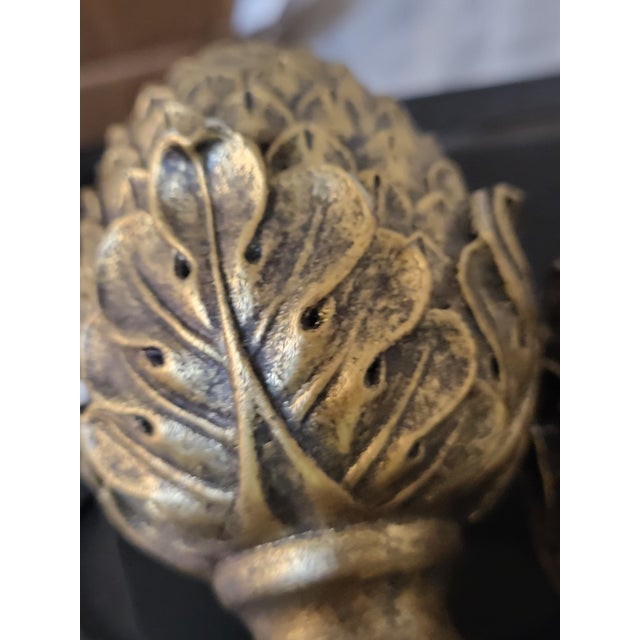 1990s French Style Ceramic Acorn Finials For Sale - Image 11 of 11