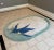 Textile Vintage 1980s Art Deco Oval Sculpted Area Rug For Sale - Image 7 of 7