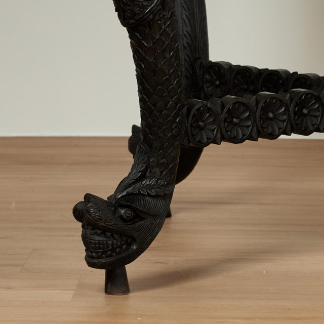 Antique Anglo Indian Carved Rosewood Table For Sale - Image 10 of 14