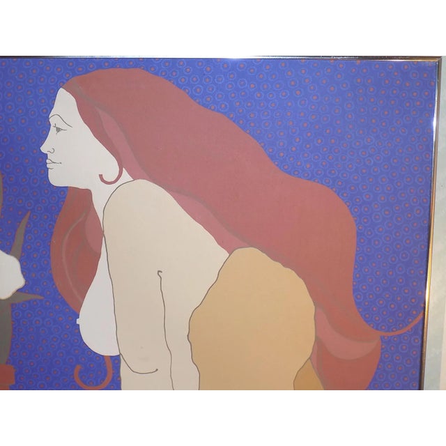 Postmodern Original Post Modern Oil on Canvas-Seated Nude Female-Signed-Gabriella Sanchez-Listed American Artist For Sale - Image 3 of 8