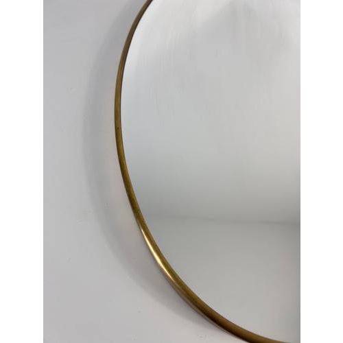 1960s Italian Oval Brass Framed Wall Mirror, 1960s For Sale - Image 5 of 12