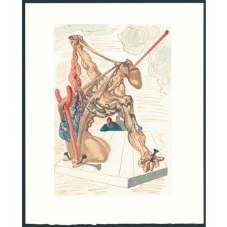 1963 Dalí Divine Comedy Engraving Enfer Chant 28 "Mohammed" (Mohammad) For Sale