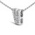 Contemporary 10K White Gold Diamond Accent "W" Initial Bubble Pendant Necklace For Sale - Image 3 of 5