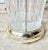 1970s Vintage Hollywood Regency-Style Ribbed Crystal & Gold Tone Metal Table Lamp For Sale - Image 4 of 8