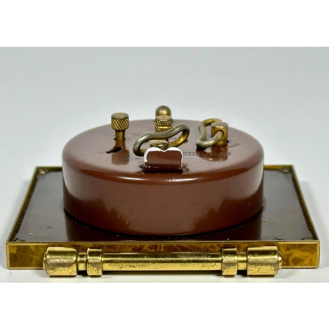 Brass MCM Art Deco Jaz Najic Alarm Clock: French Vintage Display (c. 1950s) For Sale - Image 8 of 11