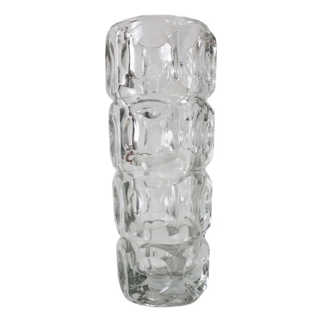 Glass Vase by František Pečeny for Hermanova Hut, 1960s For Sale