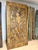 Vintage Hand-Carved Indian Deity Panel | Shiva & Goddess Wood Wall Art / Door Panel 84x41 For Sale - Image 4 of 11