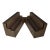Vintage Dransfield & Ross Mid-Century Modern Faux Shagreen Leather Letter Holder Set in Brown, Circa 2000’s For Sale