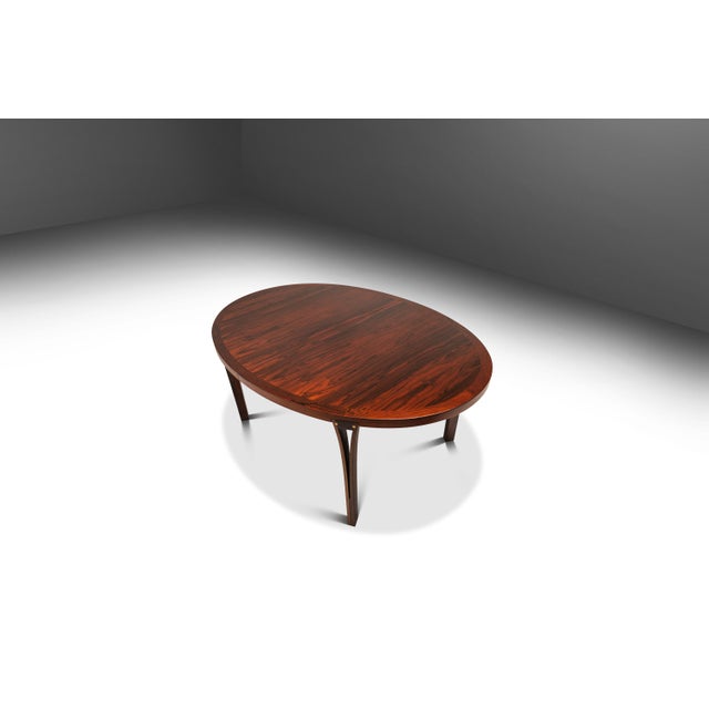 Rare Danish Mid-Century Modern Expansion Dining Table in Rosewood Attributed to Sven Ellekaer for Heltborg Mobler, Denmark, C. 1960s For Sale In Orlando - Image 6 of 14