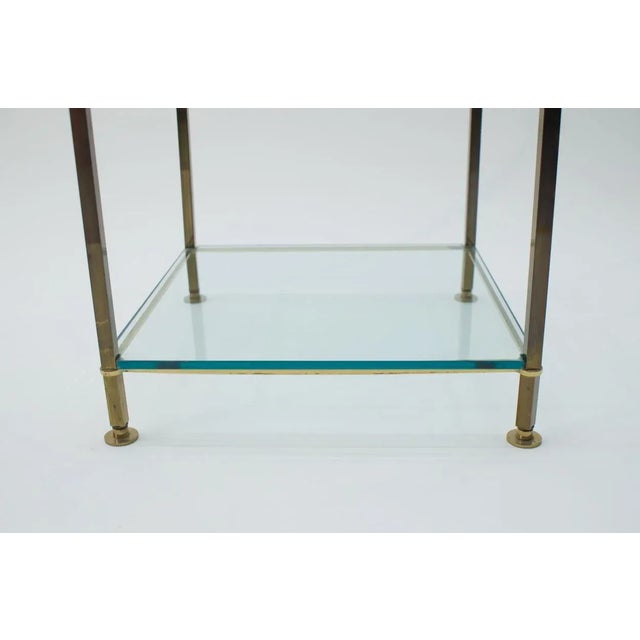 Metal Italian Round Glass and Brass Coffee Table, 1970s For Sale - Image 7 of 15