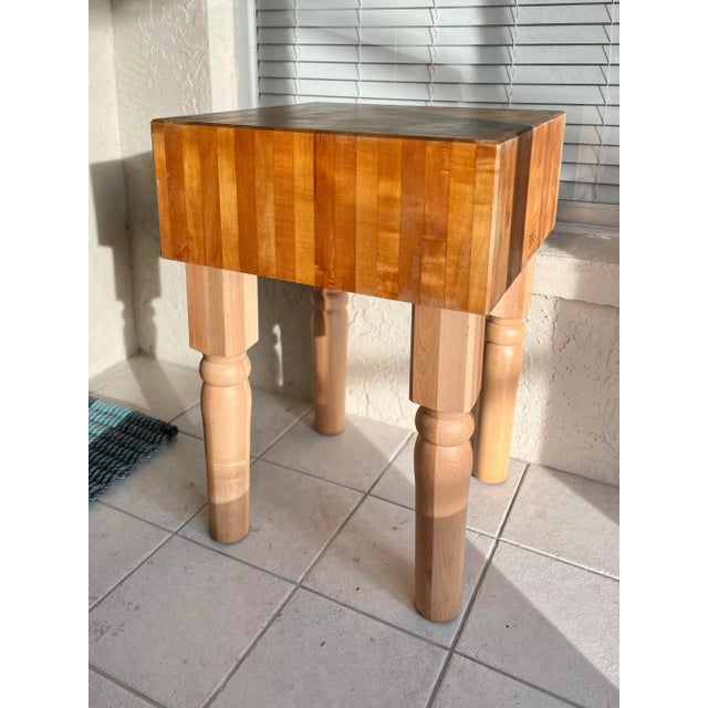 Late 20th Century Boos Butcher Block Table or Kitchen Island For Sale - Image 5 of 12
