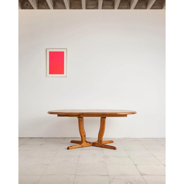 Brutalist Extendable Dining Table in Pine attributed to Rainer Daumiller, Denmark, 1970s For Sale - Image 10 of 18