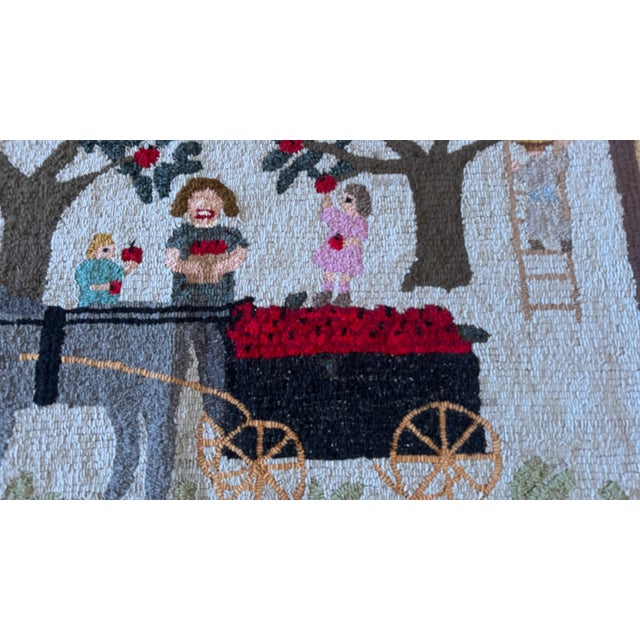 Antique Textile Pictorial Horse Cart Folk Art, Handmade, Rare C1910 Americana For Sale - Image 15 of 18