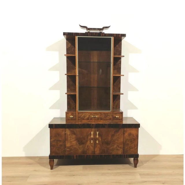Black Display Cabinet attributed to Giò Ponti, Italy, 1940s For Sale - Image 8 of 8