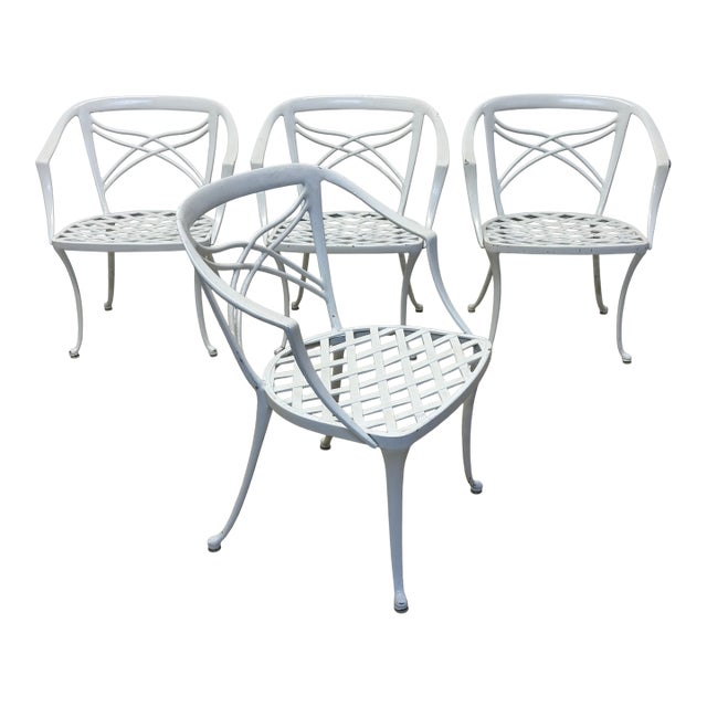 Mid-Century Brown Jordan Outdoor Aluminum Dining Chairs, 1960s - Set of Four For Sale