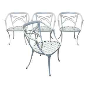 Mid-Century Brown Jordan Outdoor Aluminum Dining Chairs, 1960s - Set of Four