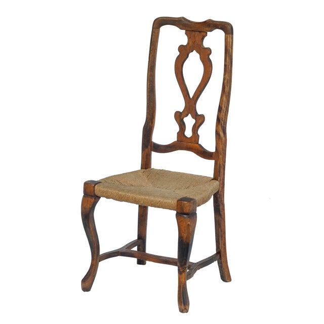 Set of 4/ 19th Century French Provincial Walnut Dining Chairs For Sale - Image 11 of 18