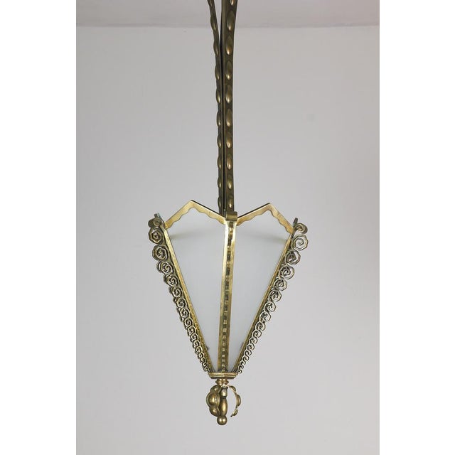 Art Deco Gilded Bronze Lantern in the style of Paolo Buffa For Sale - Image 15 of 16