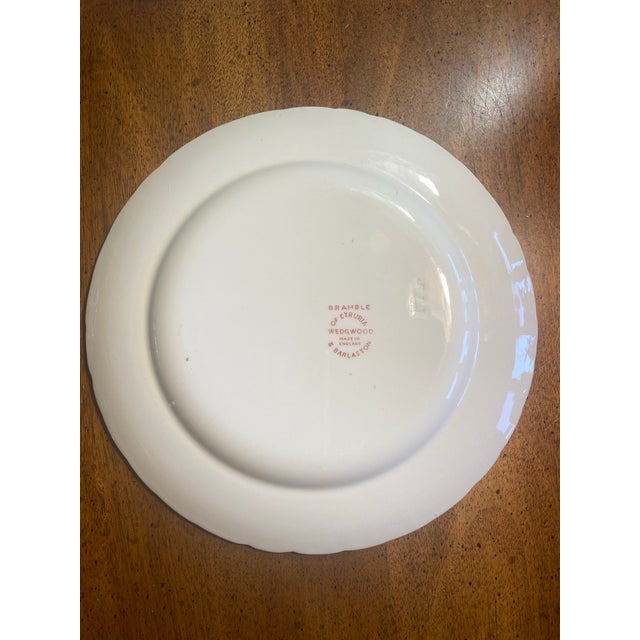 1960s Wedgwood Bramble Pink 8.25” Set of 4 Plates For Sale In Boston - Image 6 of 12