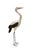 Folk Art Vintage Hand-Painted Sheet Metal Crane Garden Sculpture For Sale - Image 3 of 12
