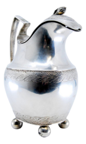 Silver Milk Jug with Friezes on the Lid