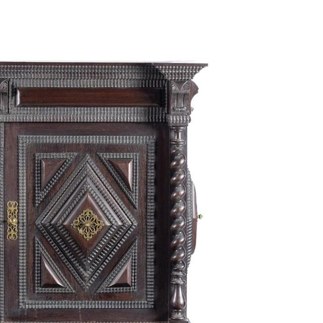 Antique Wardrobe in Twisted Wood, 1800s For Sale - Image 4 of 6