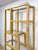 Beige Coastal Etagere Rattan Wrapped Milo Baughman Style Five Tier Glass Shelf MCM For Sale - Image 8 of 15