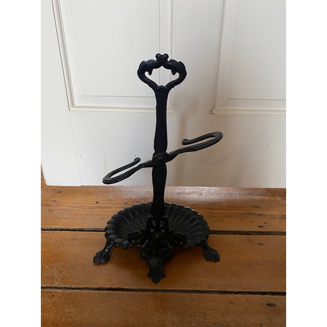 Black Antique Victorian Ornate Fireplace Tool Set For Sale - Image 8 of 12
