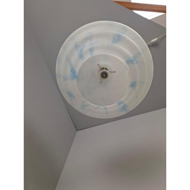 Mid-Century Modern Pendant Lamp in Opaline Glass and Brass from Napako, Czechoslovakia, 1970s For Sale - Image 10 of 17