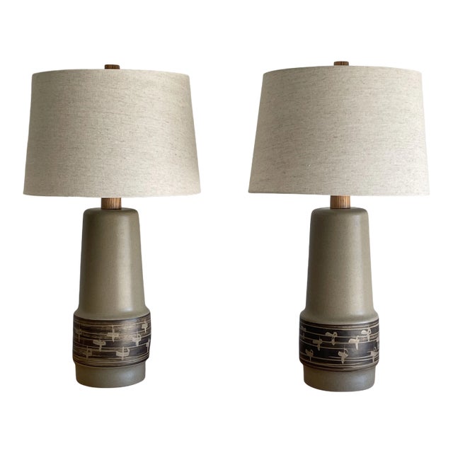 1960s Jane and Gordon Martz Ceramic Table Lamps - a Pair For Sale