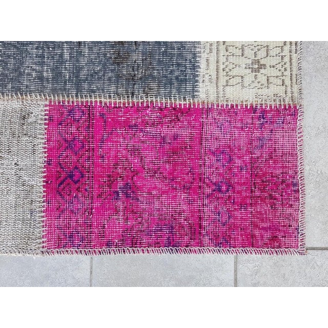 Red Vintage Oushak Handmade Runner For Sale - Image 8 of 10