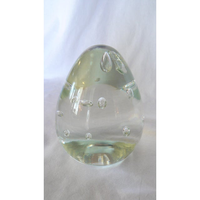 Mid 20th Century Signed Licio Zanetti Murano Glass Egg/Paper Weight For Sale - Image 5 of 7