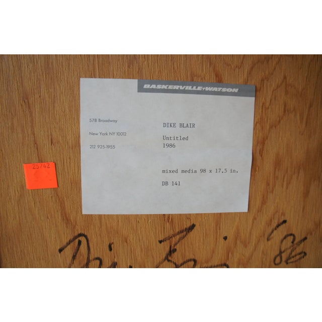 Wood 1986 Untitled Pool Table Watercolor Landscape Mixed Media Artwork by Dike Blair For Sale - Image 7 of 10