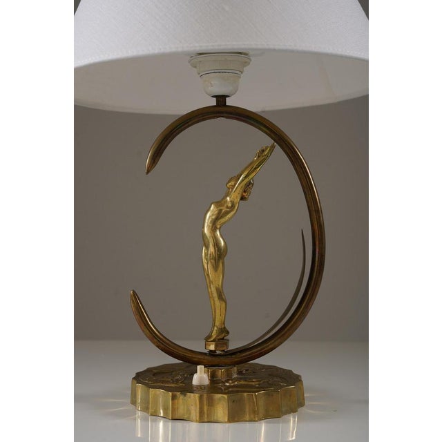 Swedish Art Deco Table Lamp in Brass, 1940s For Sale - Image 4 of 7
