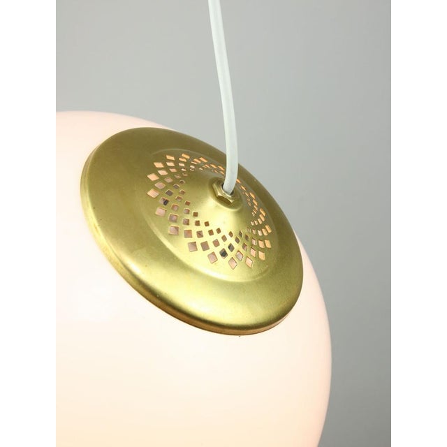 Metal Italian Space Age Pendant in Brass and Acrylic Glass, 1970s For Sale - Image 7 of 18