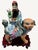 Vintage Chinese Porcelain Immortal W/Child Riding Foo Lion Statue 15" Mark 082 For Sale - Image 4 of 16