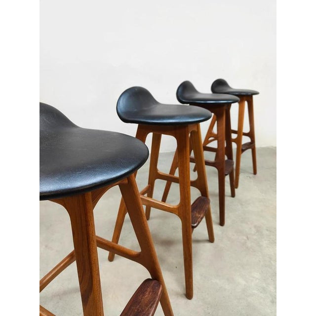 These rare vintage design stools by erik buch, model od 61, are among the absolute icons of danish design. With their...